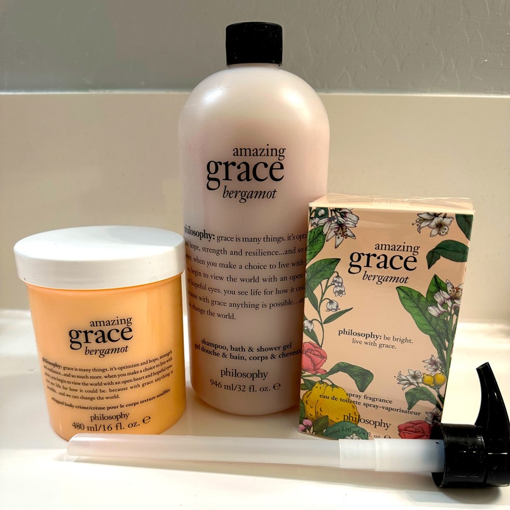 New Philosophy 3 piece set Amazing Grace Bergamot set